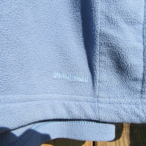 Patagonia Micro D-Luxe Blue Rincon Hoodie Fleece Pullover Shirt Size Large 26220 - Picture 2 of 5
